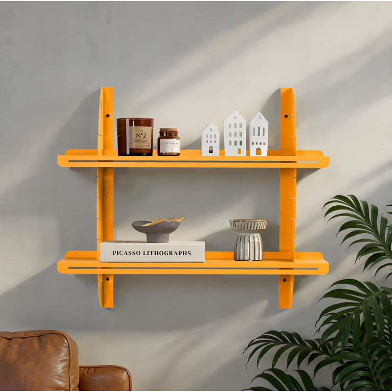 Tablette murale décorative en métal, Orange