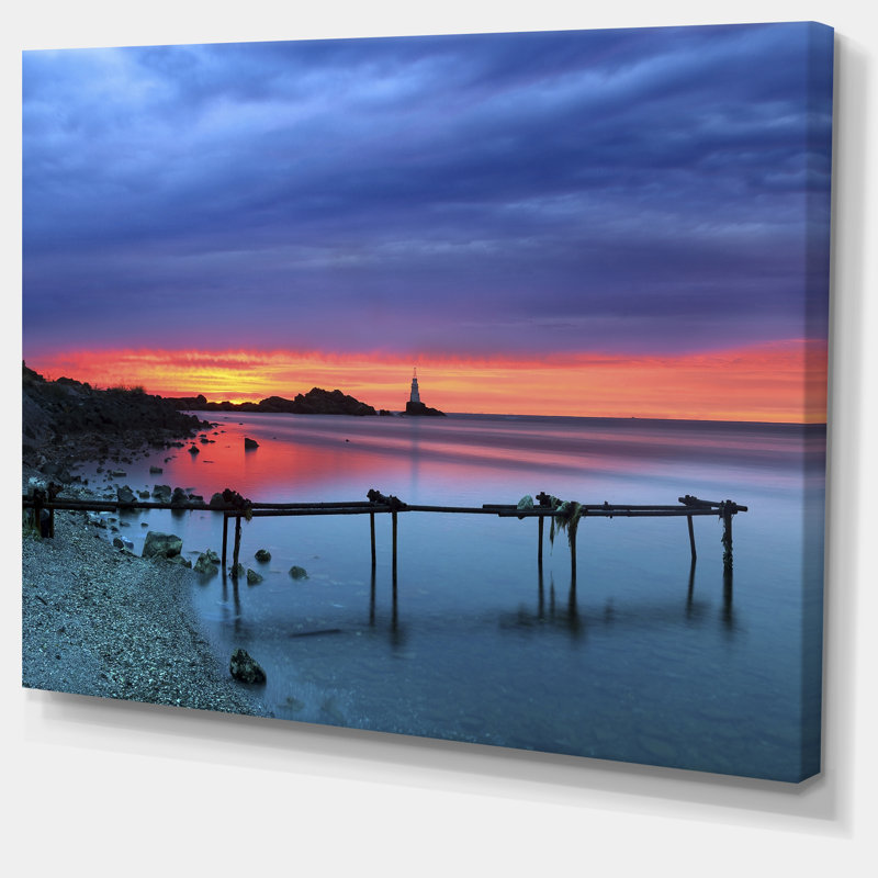 «Blue Sky and Waters Panorama», reproduction de photo sur toile tendue, H 12 po x l 20 po