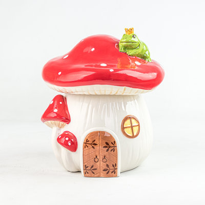 10 Strawerry Street Toadstool Mushroom House Canister