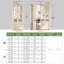 Porte pliante en verre et bois massif 8-Lite avec trousse de quincaillerie d'installation-117231257-117231268