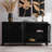 4-Door Storage Accent Cabinet with Artificial Rattan Door-125493556