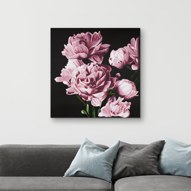 peonies - 32"x32" art on canvas