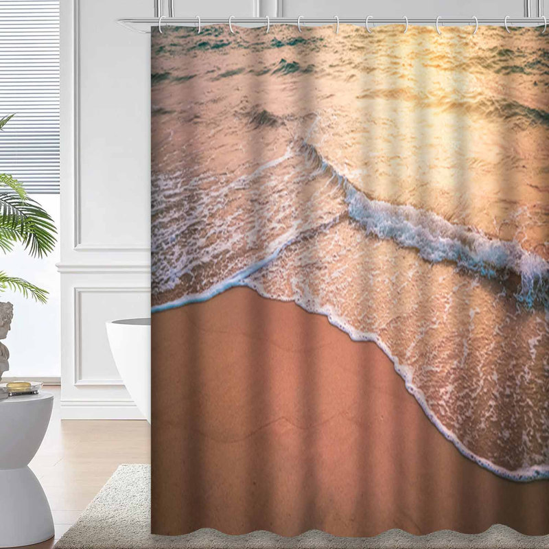 Rideau de douche Sunset Wave, L 72 po x l 72 po