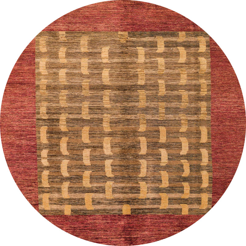 Aleppo Wool Abstract Indoor Rug, Round 4'
