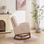Chaise berçante à haut dossier de 27,2 po avec poche latérale pour salon / chambre à coucher-115677618