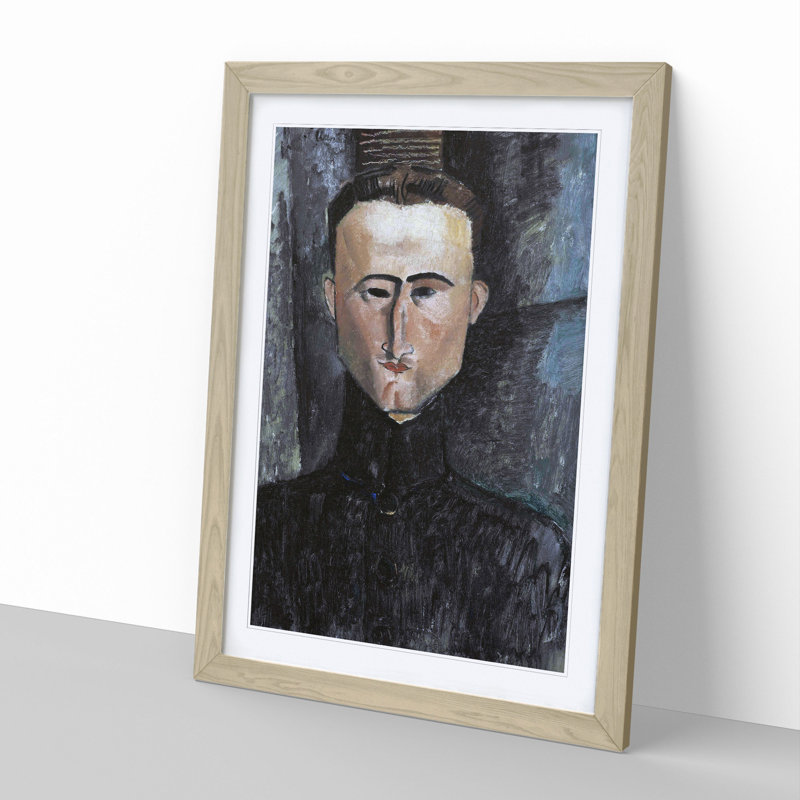 Andreu Rouveyre by Amedeo Modigliani - Picture Frame Painting, Oak Framed, 65cm H x 48cm W x 2cm D
