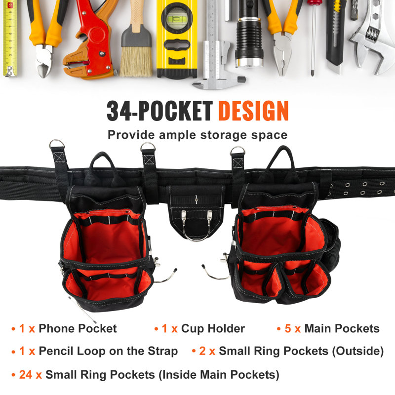 Ceinture à outils 34 poches