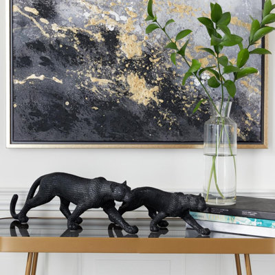Ensemble de sculpture noire Godofreda
