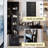   Full-length Mirror With Round Mirror And Touch-control 3-colour Adjustable Led Lights Vanity With Large Tabletop And Multi-tiered High-capacity Storage Space-809095026