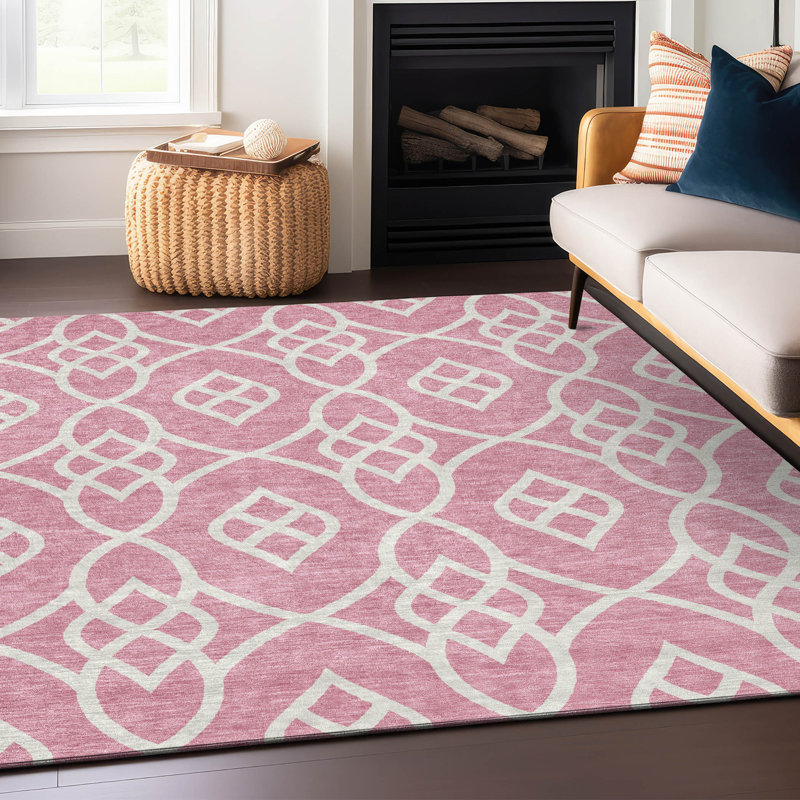 Malek Indoor/Outdoor Area Rug with Non-Slip Backing, Rectangle 9' x 12'