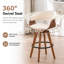 Tabouret de comptoir pivotant en similicuir 26 po (ensemble de 4)-133657091