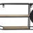 Casual Home Metal and Glass Wall Storage with Round Mirror, Iron Frame, Geometric Design and Dual Shelving
