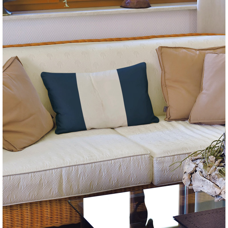 Housse de coussin lombaire Atlanta, New England, Madison foncé / blanc cassé