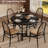43" Industrial Round Dining Table for 4-6,Metal Mesh Shelf & Black Frame for Kitchen,Dining Room-126622857