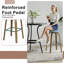 Ensemble de 2 tabourets de bar pivotants de style Mid-Century moderne