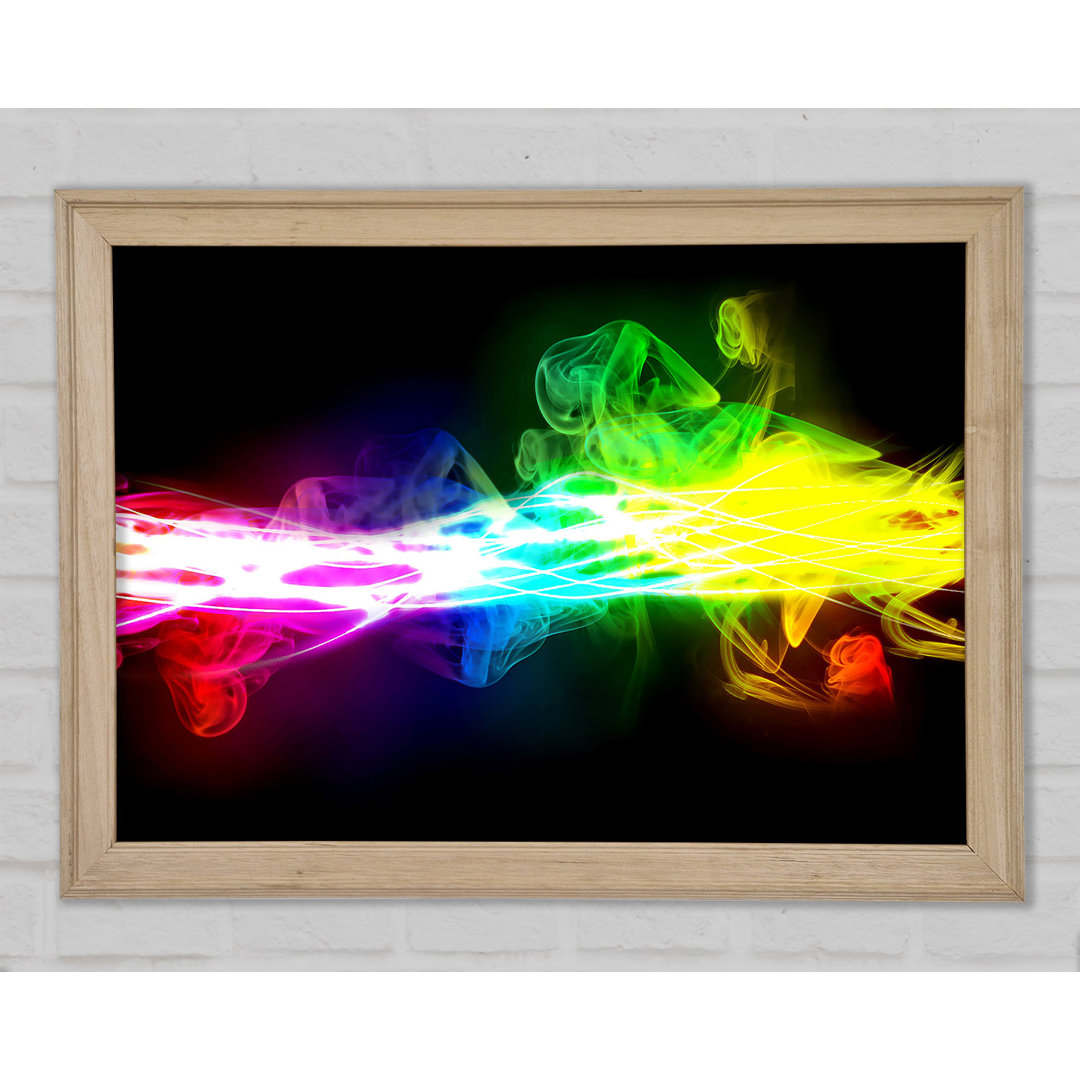 Gerahmtes Wandbild Rainbow Smoke Contrast