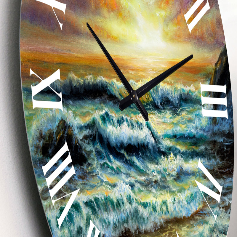 Magnifique horloge murale nautique et côtière, Petit