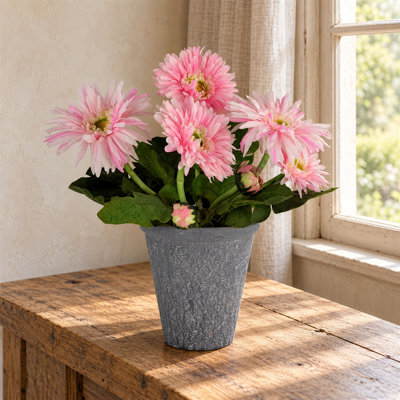 Plastic, Silk Artificial Arrangement in Pot