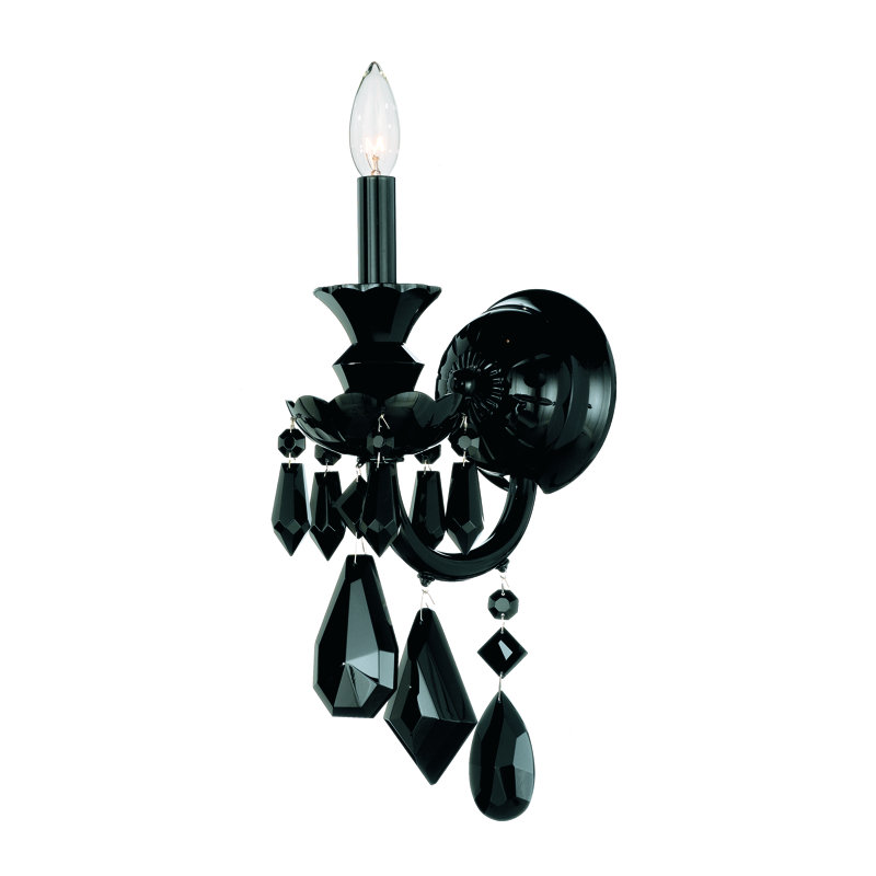 Hamilton 1 - Light Candle Wall Light, Black / Jet Black