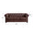Anouchka 88" Genuine Leather Rolled Arm Sofa