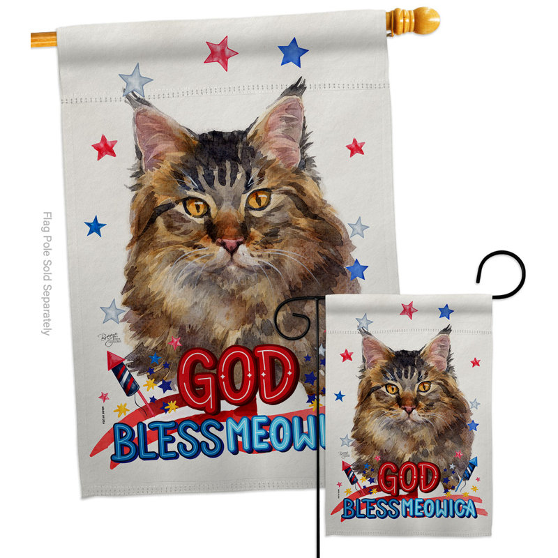 Drapeau de jardin patriotique en polyester à 2 faces, H 40 po x l 28 po