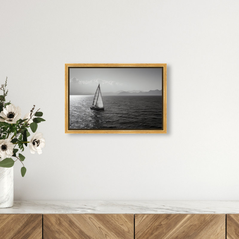 Edge Of Silence Print by Oliver Gal, 25"H x 37"W, Gold Floater Frame