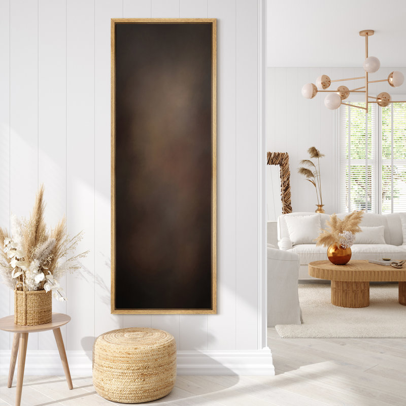 Reproduction d'art sur toile encadrée, discret, sépia, dégradé, rustique, abstrait, minimaliste, 60" H x 30" W , Noir