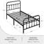 Metal Bed Frame with Vintage Headboard-408819813-435665680