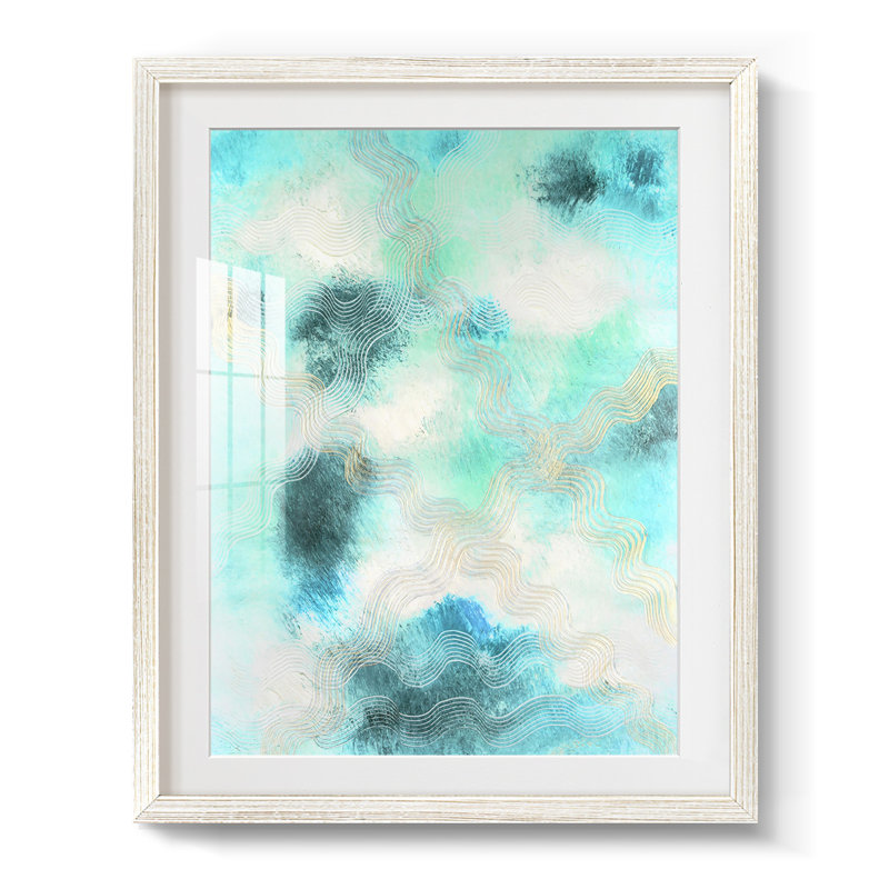 Blue Shift I - impression encadrée, H 25,5 po x l 17,5 po, Blanc