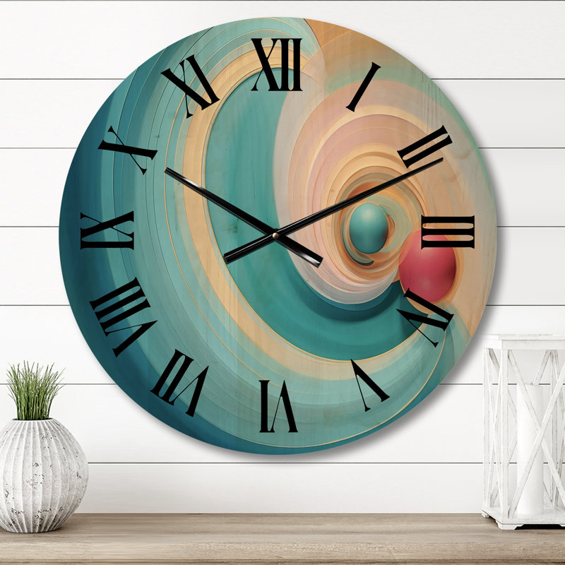 Horloge murale en bois massif Andreaus, Moyenne