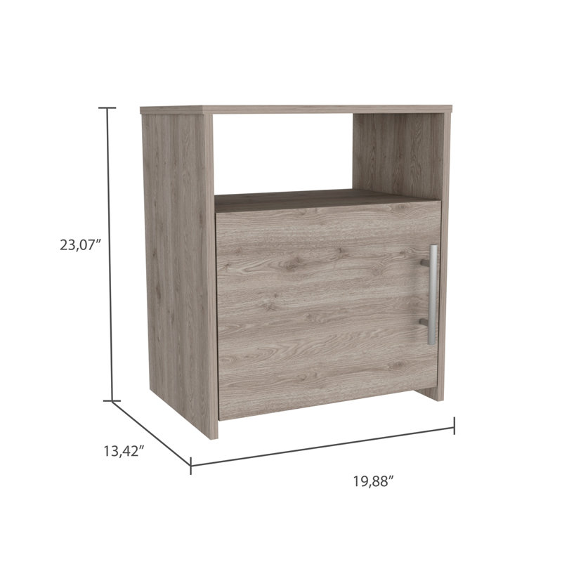 Table de chevet à 1 tablette Florian, Gris clair