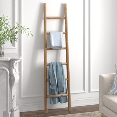 74.4'' Tall Wood Blanket Ladder
