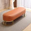 Banc long en cuir orange pour chambre et vestibule orange-112225205-130772411