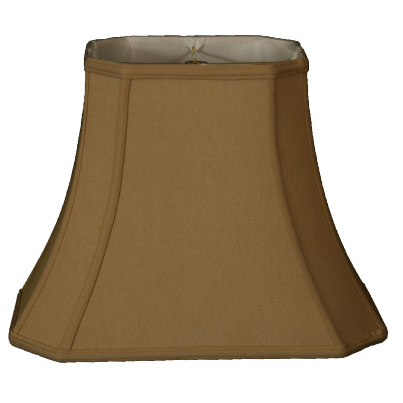 Silk Bell Lamp Shade, White, 7.5" H x 12" W x 12" D