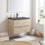 Meuble-lavabo suspendu flottant en mélamine de bois de 30 po avec lavabo intégré en résine et sable de quartz, quincaillerie de qualité supérieure à fermeture en douceur, aménagement de rangement intelligent et spacieux (entièrement assemblé)-97827218