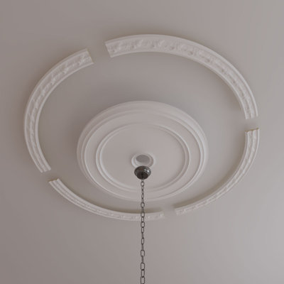 66 3/4"OD x 58"ID x 4 3/8"W x 1"P Southampton Acanthus Leaf Ceiling Ring Kit