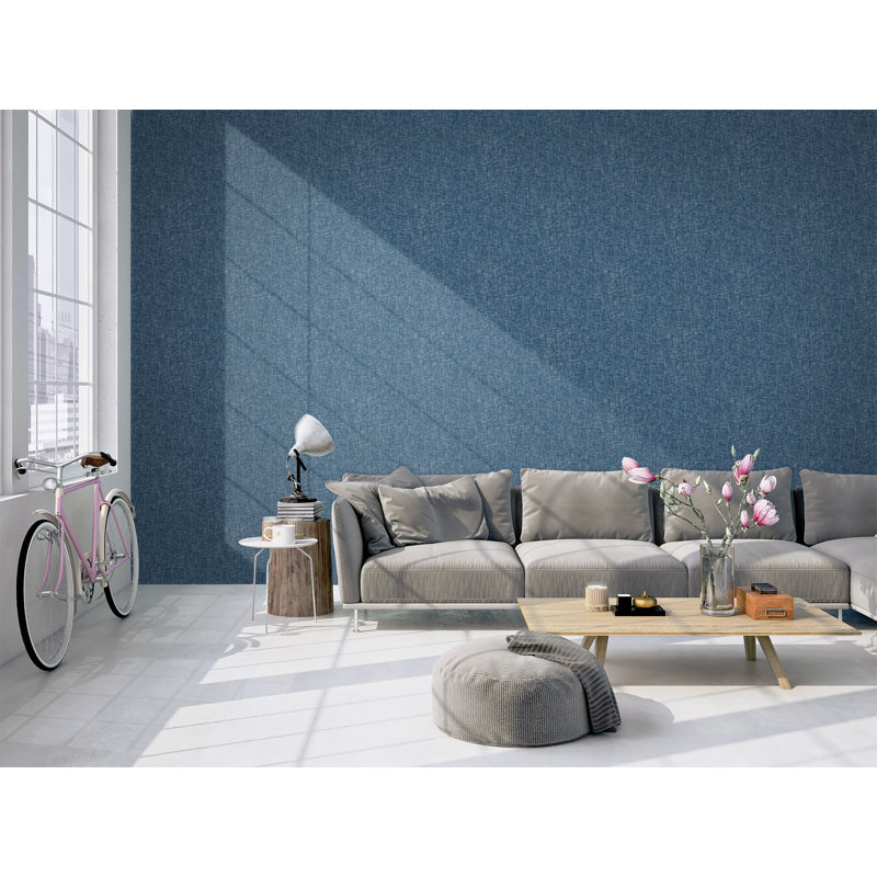 Rouleau de papier peint lisse 2,7 pi x 20,5 po, Bleu