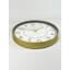 Horloge murale élégante élégante en or, 13,8 pouces de diamètre | Couvercle en verre véritable, 1,8 po d'épaisseur | Cadre 100% plastique durable | Décoration élégante pour le salon, la chambre à coucher et le bureau, design intemporel-105524091