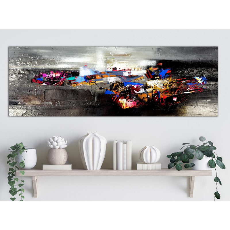 Tearing Narrow - Peinture sur toile tendue, H 20 po x l 59 po x P 1 po