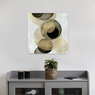 Gold Circles I Abstract Geometric Modern Art