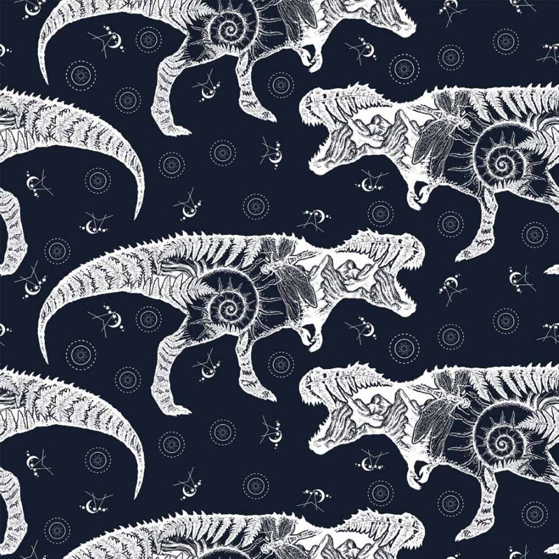 Rouleau de papier peint adhésif Drako Dinosaurs L 8,5 pi x l 24 po