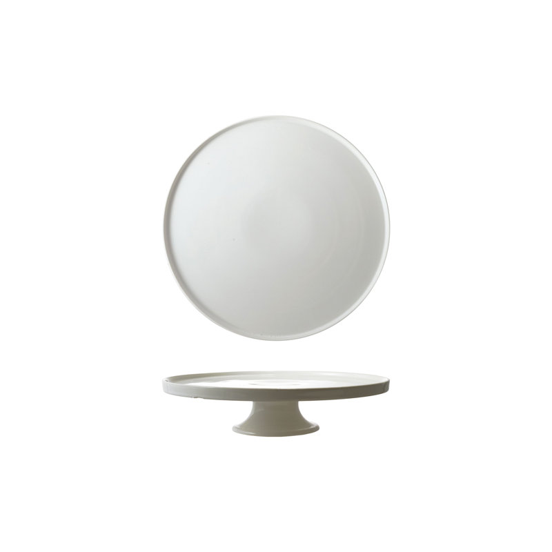 Stoneware Pedestal With Lip