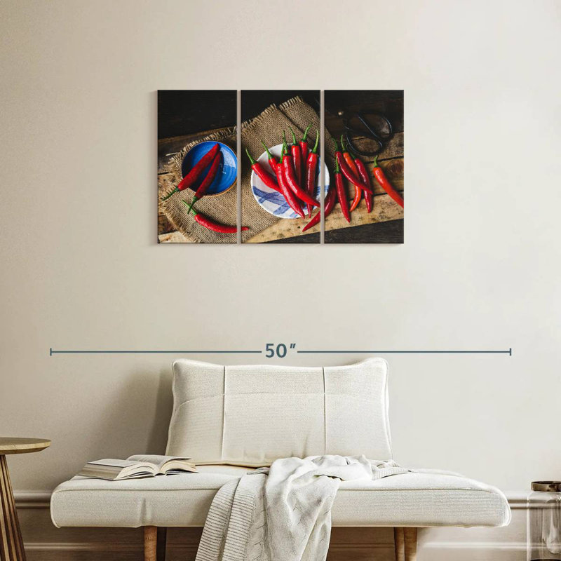 Yarlin Red Chilies, 20" H x 33" W