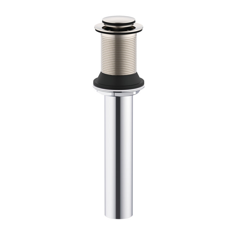 1-1/4 in. Touch-Down Bathroom Sink Drain without Overflow, Brushed Nickel