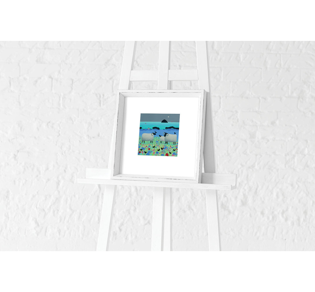 'Fleecies in Flower' by Ailsa Black - Picture Frame Painting Print on Wood