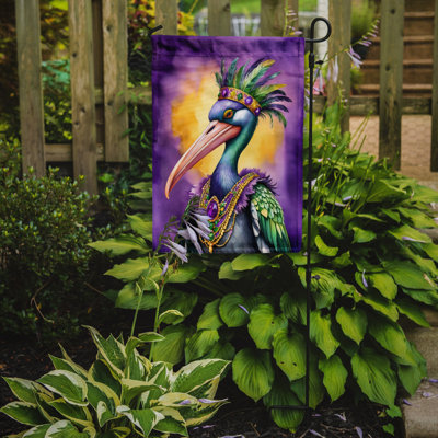 Double Sided 15.5'' H x 11.25'' W Polyester Mardi Gras Garden Flag