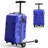 2-In-1 Scooter Suitcase - Kids and Adults Ride-On Luggage With Removable Handle, Airplane Approved Carry-On Trolley Suitcase In Blue/Pink-106258727