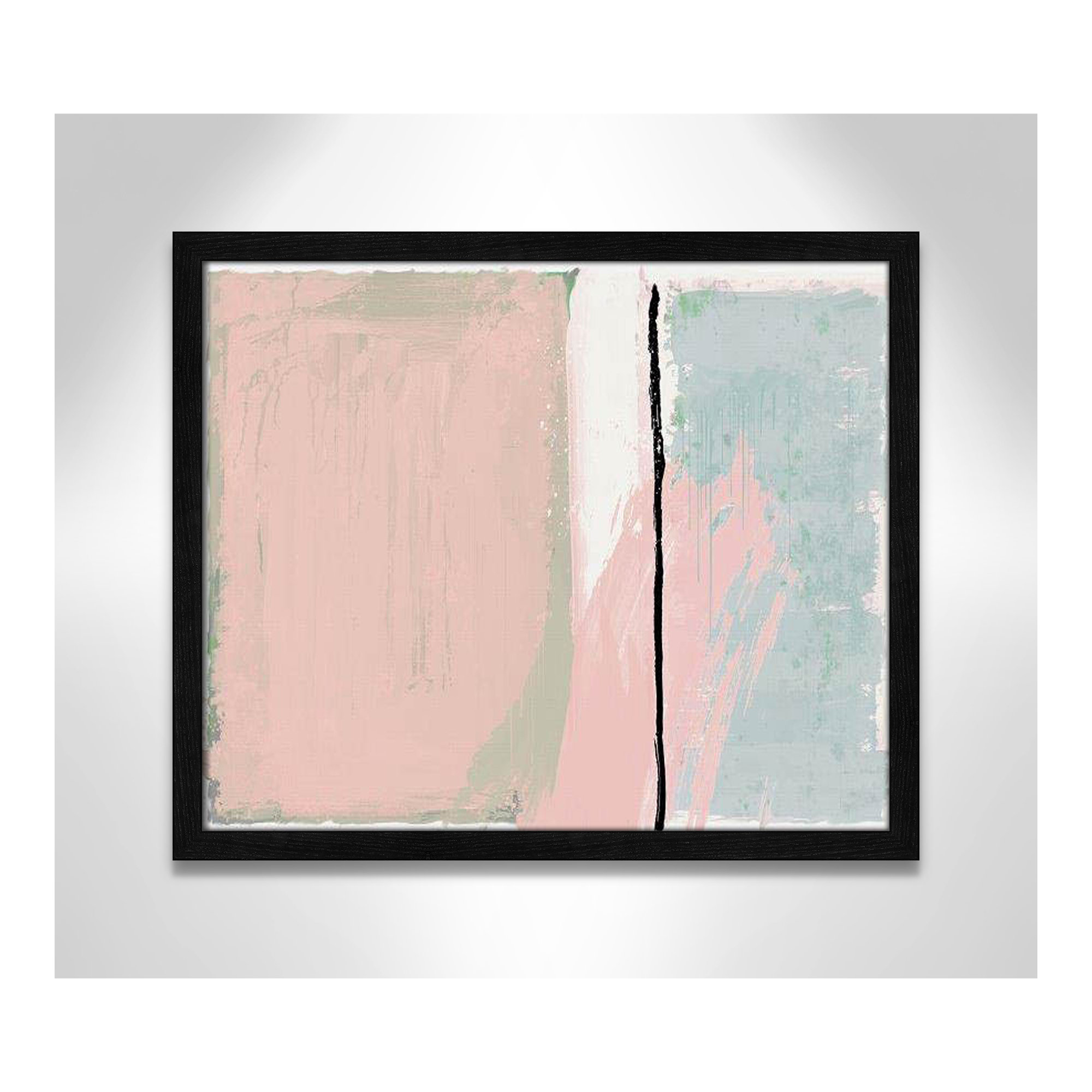 Pastel Opulance by Casa Fine Arts, Black Slim Picture Framed, 16" H x 19" W x 0.75" D, No Mat