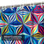 Rideau de douche imperméable à motif géométrique de couleur abstraite avec 12 crochets-36358975