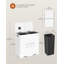 Kitchen Bin, 2 X 8 Gallon (2 X 30 L) Double Rubbish Bin For Waste And Recycling, With Soft-Close Lids, Removable Inner Buckets, Pedals, Steel, Ink Black-116492909-116492904